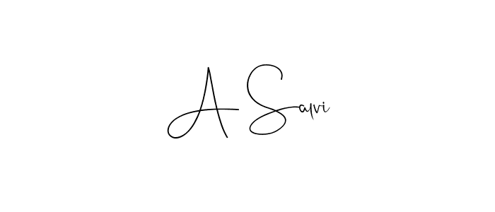 Create a beautiful signature design for name A Salvi. With this signature (Andilay-7BmLP) fonts, you can make a handwritten signature for free. A Salvi signature style 4 images and pictures png