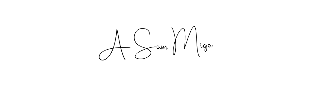 This is the best signature style for the A Sam Miga name. Also you like these signature font (Andilay-7BmLP). Mix name signature. A Sam Miga signature style 4 images and pictures png