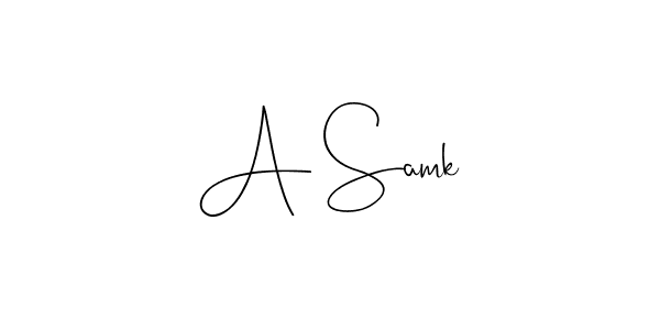 How to make A Samk signature? Andilay-7BmLP is a professional autograph style. Create handwritten signature for A Samk name. A Samk signature style 4 images and pictures png