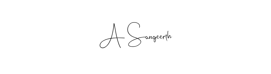 Also You can easily find your signature by using the search form. We will create A Sangeerth name handwritten signature images for you free of cost using Andilay-7BmLP sign style. A Sangeerth signature style 4 images and pictures png