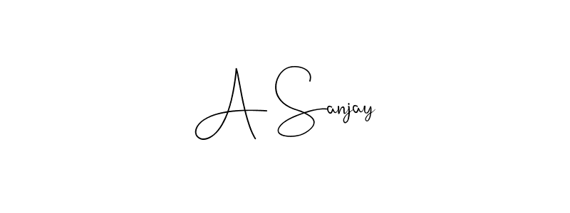 Design your own signature with our free online signature maker. With this signature software, you can create a handwritten (Andilay-7BmLP) signature for name A Sanjay. A Sanjay signature style 4 images and pictures png