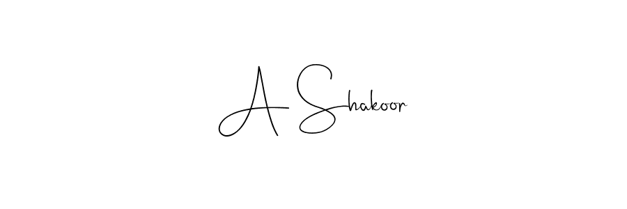 Design your own signature with our free online signature maker. With this signature software, you can create a handwritten (Andilay-7BmLP) signature for name A Shakoor. A Shakoor signature style 4 images and pictures png