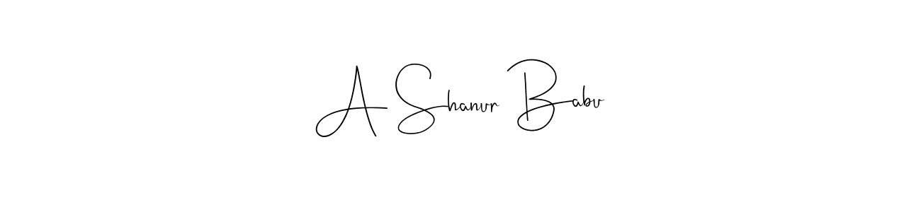 Use a signature maker to create a handwritten signature online. With this signature software, you can design (Andilay-7BmLP) your own signature for name A Shanur Babu. A Shanur Babu signature style 4 images and pictures png