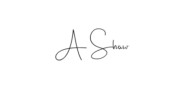 How to make A Shaw name signature. Use Andilay-7BmLP style for creating short signs online. This is the latest handwritten sign. A Shaw signature style 4 images and pictures png