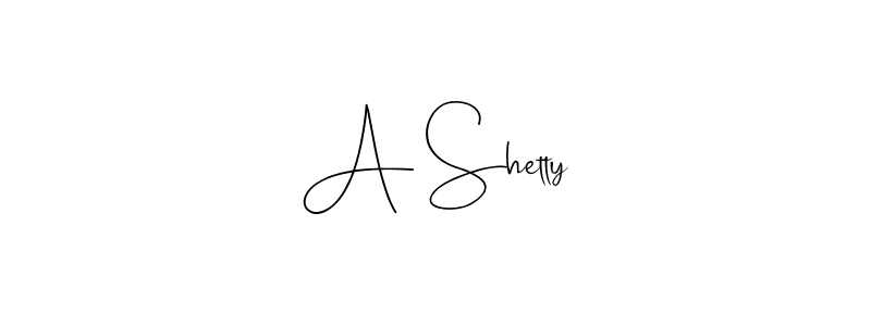 Make a beautiful signature design for name A Shetty. With this signature (Andilay-7BmLP) style, you can create a handwritten signature for free. A Shetty signature style 4 images and pictures png