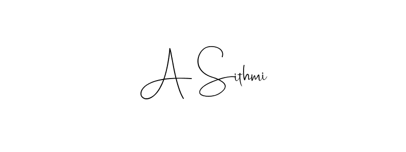 Create a beautiful signature design for name A Sithmi. With this signature (Andilay-7BmLP) fonts, you can make a handwritten signature for free. A Sithmi signature style 4 images and pictures png