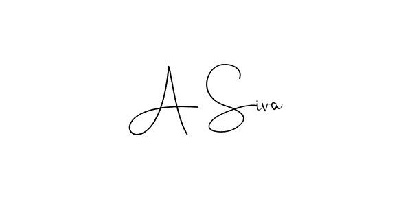 You should practise on your own different ways (Andilay-7BmLP) to write your name (A Siva) in signature. don't let someone else do it for you. A Siva signature style 4 images and pictures png