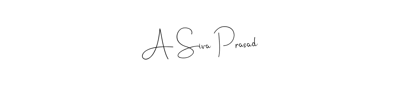 How to make A Siva Prasad name signature. Use Andilay-7BmLP style for creating short signs online. This is the latest handwritten sign. A Siva Prasad signature style 4 images and pictures png