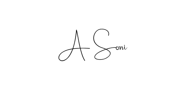 How to Draw A Soni signature style? Andilay-7BmLP is a latest design signature styles for name A Soni. A Soni signature style 4 images and pictures png