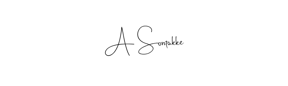 The best way (Andilay-7BmLP) to make a short signature is to pick only two or three words in your name. The name A Sontakke include a total of six letters. For converting this name. A Sontakke signature style 4 images and pictures png