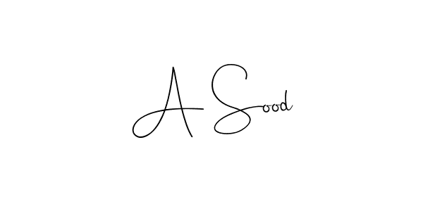 It looks lik you need a new signature style for name A Sood. Design unique handwritten (Andilay-7BmLP) signature with our free signature maker in just a few clicks. A Sood signature style 4 images and pictures png