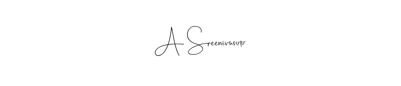 Make a beautiful signature design for name A Sreenivasulu. With this signature (Andilay-7BmLP) style, you can create a handwritten signature for free. A Sreenivasulu signature style 4 images and pictures png