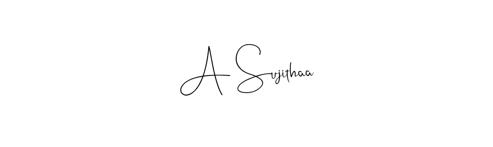 Make a beautiful signature design for name A Sujithaa. Use this online signature maker to create a handwritten signature for free. A Sujithaa signature style 4 images and pictures png