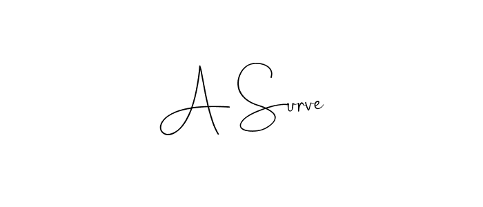 if you are searching for the best signature style for your name A Surve. so please give up your signature search. here we have designed multiple signature styles  using Andilay-7BmLP. A Surve signature style 4 images and pictures png