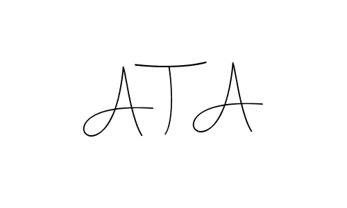 How to make A T A signature? Andilay-7BmLP is a professional autograph style. Create handwritten signature for A T A name. A T A signature style 4 images and pictures png