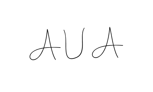 if you are searching for the best signature style for your name A U A. so please give up your signature search. here we have designed multiple signature styles  using Andilay-7BmLP. A U A signature style 4 images and pictures png