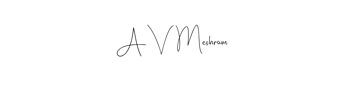 How to Draw A V  Meshram signature style? Andilay-7BmLP is a latest design signature styles for name A V  Meshram. A V  Meshram signature style 4 images and pictures png