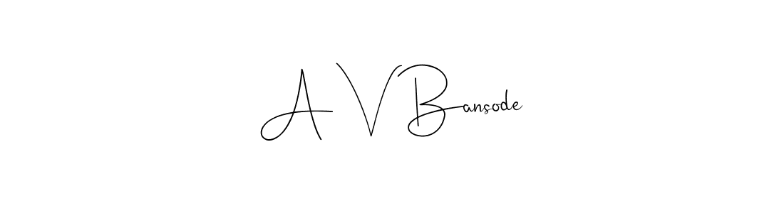 You can use this online signature creator to create a handwritten signature for the name A V Bansode. This is the best online autograph maker. A V Bansode signature style 4 images and pictures png