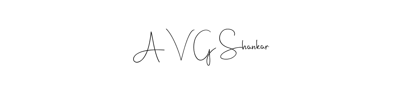 Design your own signature with our free online signature maker. With this signature software, you can create a handwritten (Andilay-7BmLP) signature for name A V G Shankar. A V G Shankar signature style 4 images and pictures png