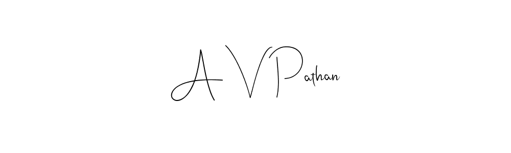 Make a beautiful signature design for name A V Pathan. Use this online signature maker to create a handwritten signature for free. A V Pathan signature style 4 images and pictures png