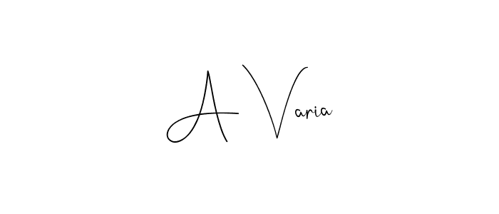Make a beautiful signature design for name A Varia. With this signature (Andilay-7BmLP) style, you can create a handwritten signature for free. A Varia signature style 4 images and pictures png