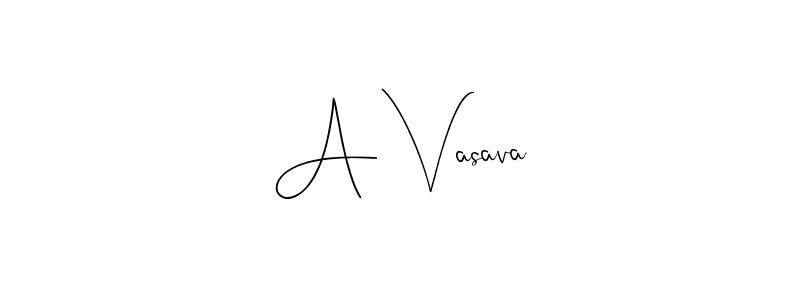 Make a beautiful signature design for name A Vasava. With this signature (Andilay-7BmLP) style, you can create a handwritten signature for free. A Vasava signature style 4 images and pictures png