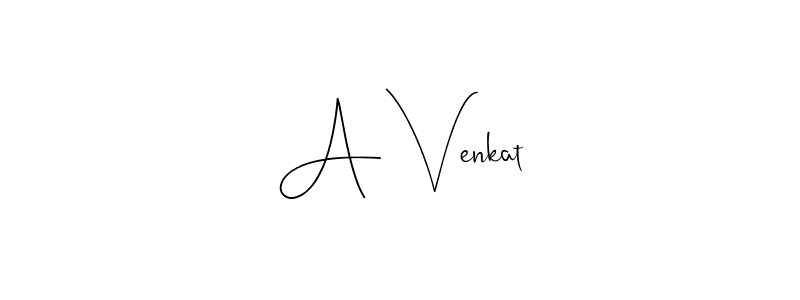 Design your own signature with our free online signature maker. With this signature software, you can create a handwritten (Andilay-7BmLP) signature for name A Venkat. A Venkat signature style 4 images and pictures png