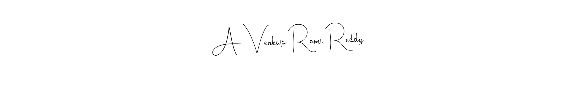 The best way (Andilay-7BmLP) to make a short signature is to pick only two or three words in your name. The name A Venkata Rami Reddy include a total of six letters. For converting this name. A Venkata Rami Reddy signature style 4 images and pictures png