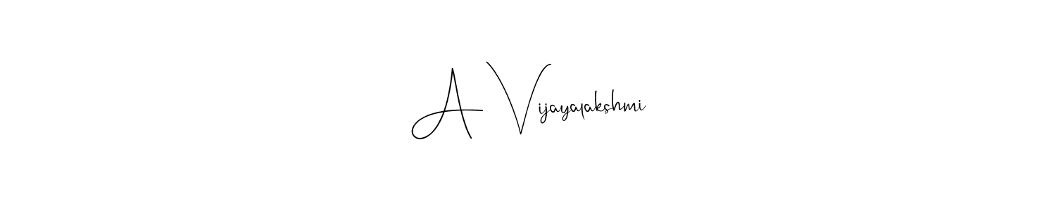 A Vijayalakshmi stylish signature style. Best Handwritten Sign (Andilay-7BmLP) for my name. Handwritten Signature Collection Ideas for my name A Vijayalakshmi. A Vijayalakshmi signature style 4 images and pictures png