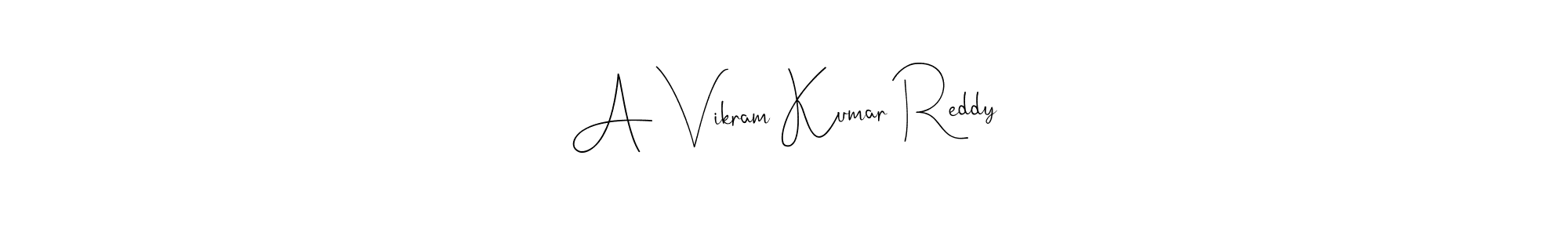 This is the best signature style for the A Vikram Kumar Reddy name. Also you like these signature font (Andilay-7BmLP). Mix name signature. A Vikram Kumar Reddy signature style 4 images and pictures png