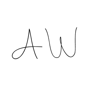 This is the best signature style for the A W name. Also you like these signature font (Andilay-7BmLP). Mix name signature. A W signature style 4 images and pictures png