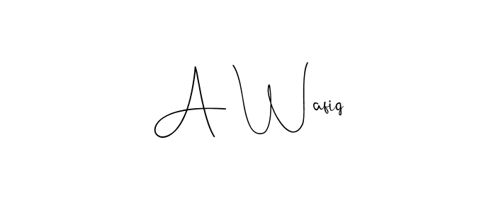 Similarly Andilay-7BmLP is the best handwritten signature design. Signature creator online .You can use it as an online autograph creator for name A Wafiq. A Wafiq signature style 4 images and pictures png