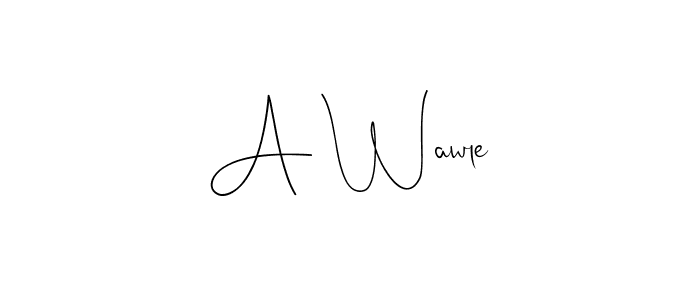 The best way (Andilay-7BmLP) to make a short signature is to pick only two or three words in your name. The name A Wawle include a total of six letters. For converting this name. A Wawle signature style 4 images and pictures png