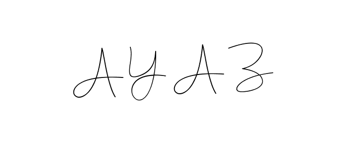 How to make A Y A Z name signature. Use Andilay-7BmLP style for creating short signs online. This is the latest handwritten sign. A Y A Z signature style 4 images and pictures png