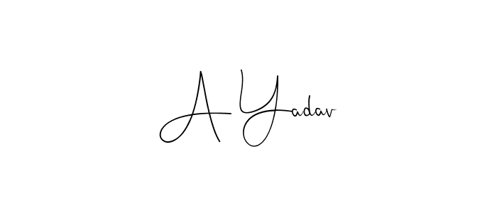 if you are searching for the best signature style for your name A Yadav. so please give up your signature search. here we have designed multiple signature styles  using Andilay-7BmLP. A Yadav signature style 4 images and pictures png