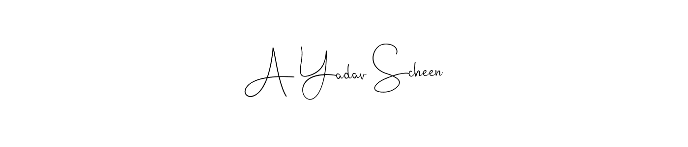 Also You can easily find your signature by using the search form. We will create A Yadav Scheen name handwritten signature images for you free of cost using Andilay-7BmLP sign style. A Yadav Scheen signature style 4 images and pictures png