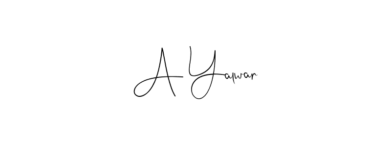 Here are the top 10 professional signature styles for the name A Yalwar. These are the best autograph styles you can use for your name. A Yalwar signature style 4 images and pictures png