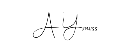 Create an unforgettable impression when signing with A Yunuss name styled in Andilay-7BmLP typography. 100% free online generator. A Yunuss signature style 4 images and pictures png