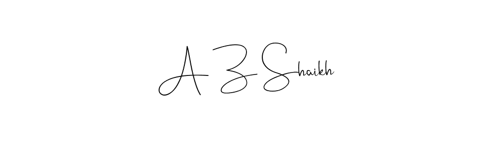 Make a beautiful signature design for name A Z Shaikh. Use this online signature maker to create a handwritten signature for free. A Z Shaikh signature style 4 images and pictures png