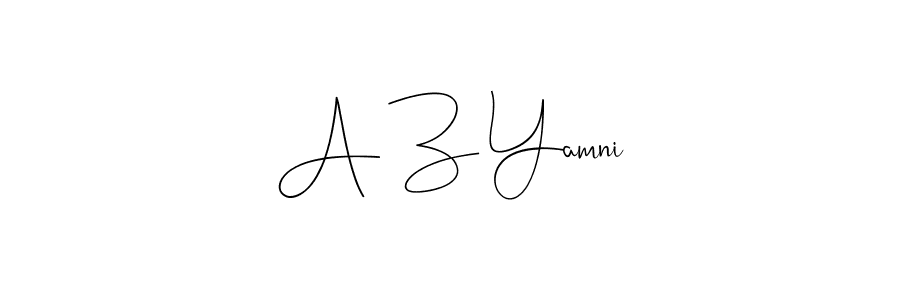 You can use this online signature creator to create a handwritten signature for the name A Z Yamni. This is the best online autograph maker. A Z Yamni signature style 4 images and pictures png