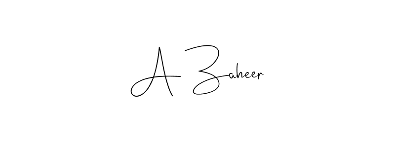 Make a beautiful signature design for name A Zaheer. With this signature (Andilay-7BmLP) style, you can create a handwritten signature for free. A Zaheer signature style 4 images and pictures png