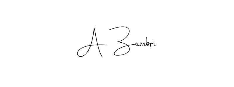 How to make A Zambri name signature. Use Andilay-7BmLP style for creating short signs online. This is the latest handwritten sign. A Zambri signature style 4 images and pictures png