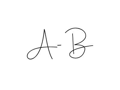 How to make A- B signature? Andilay-7BmLP is a professional autograph style. Create handwritten signature for A- B name. A- B signature style 4 images and pictures png