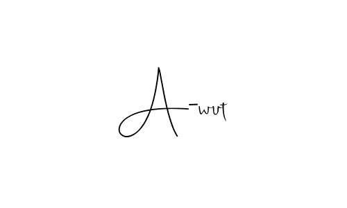 How to make A-wut name signature. Use Andilay-7BmLP style for creating short signs online. This is the latest handwritten sign. A-wut signature style 4 images and pictures png