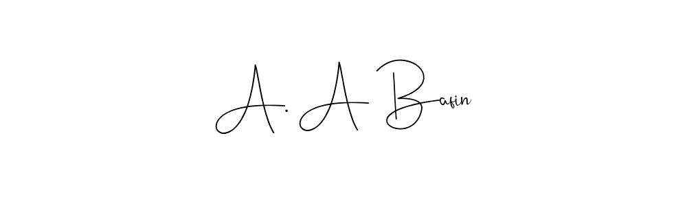 Make a beautiful signature design for name A. A Bafin. Use this online signature maker to create a handwritten signature for free. A. A Bafin signature style 4 images and pictures png