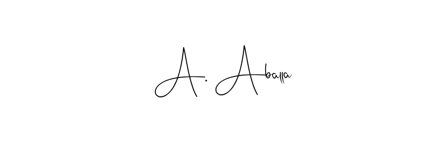 It looks lik you need a new signature style for name A. Aballa. Design unique handwritten (Andilay-7BmLP) signature with our free signature maker in just a few clicks. A. Aballa signature style 4 images and pictures png