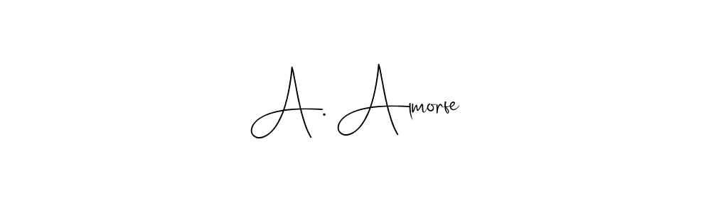 How to make A. Almorfe name signature. Use Andilay-7BmLP style for creating short signs online. This is the latest handwritten sign. A. Almorfe signature style 4 images and pictures png