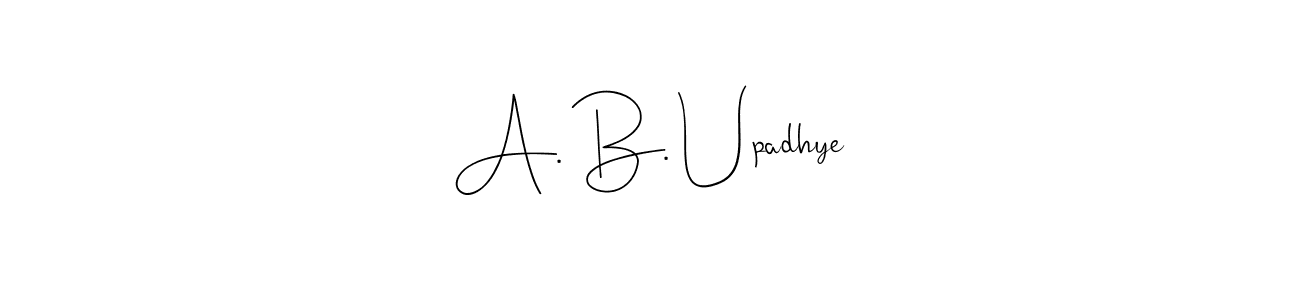 Make a beautiful signature design for name A. B. Upadhye. Use this online signature maker to create a handwritten signature for free. A. B. Upadhye signature style 4 images and pictures png