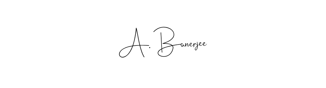 Use a signature maker to create a handwritten signature online. With this signature software, you can design (Andilay-7BmLP) your own signature for name A. Banerjee. A. Banerjee signature style 4 images and pictures png