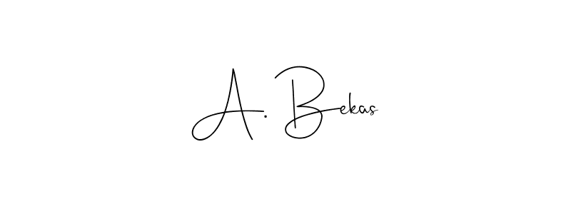 This is the best signature style for the A. Bekas name. Also you like these signature font (Andilay-7BmLP). Mix name signature. A. Bekas signature style 4 images and pictures png